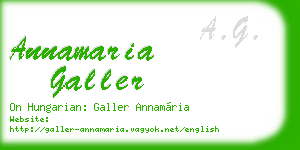 annamaria galler business card